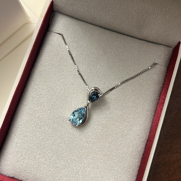 Shane Co. Blue Topaz Necklace - Picture 3 of 5